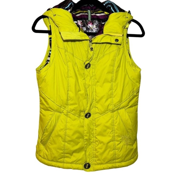 Burton Jackets & Blazers - Burton Women's Hooded Puffer Vest – Bright Yellow Winter Layer